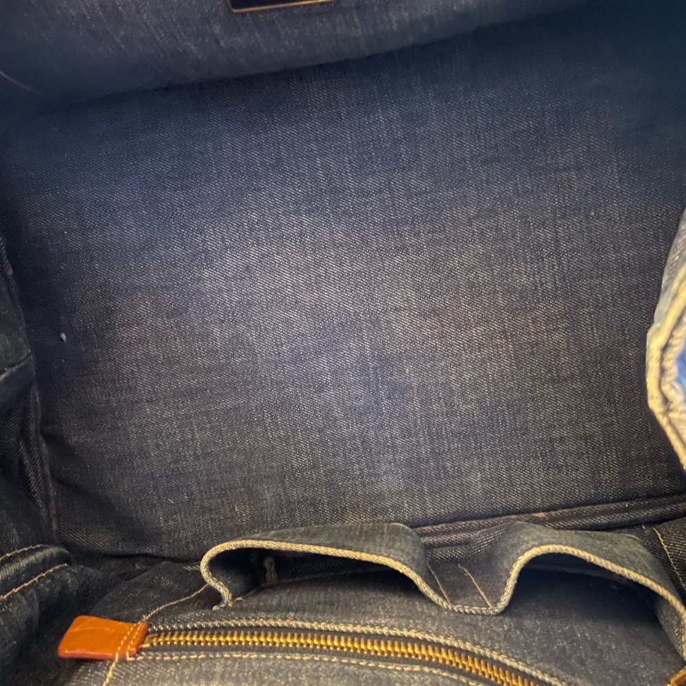Prada Blue Denim Canada bag with Red Embroidery - Picture 4 of 5